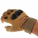 Безпальні захисні рукавички без пальців Коричневі XL