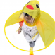 Яркий детский дождевик-зонтик Baby Rain Coat Желтая утка и свинка Пеппа L (211)