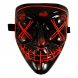 Детская маскарадная светящиеся неоновая LED маска "Судная ночь" Красная (626)