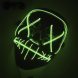 Детская маскарадная светящиеся неоновая LED маска "Судная ночь" Зеленый (626)