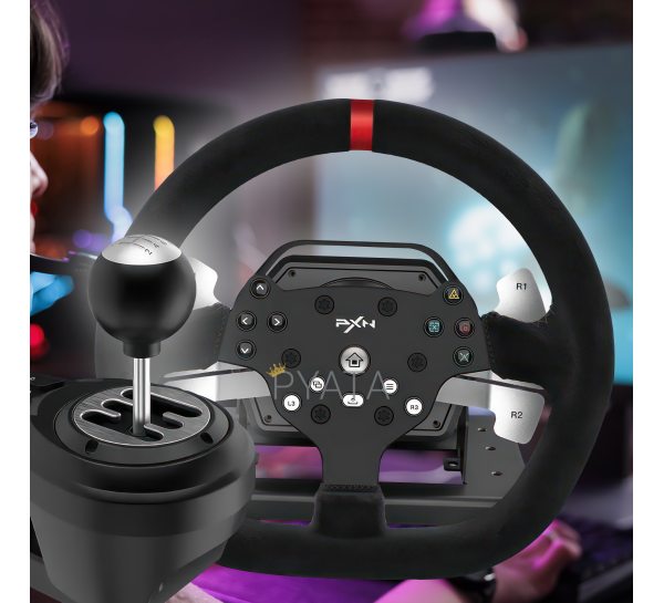 Универсальный профессиональный игровой руль с коробкой передач и педалями PXN V10 Gaming Racing PC/PS3/PS4/XO/SWITCH (259)