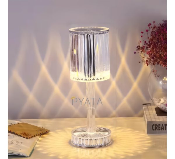 Настільна декоративна кришталева проекційна лампа-нічник Diamond (509)