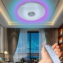 Світлодіодний світильник 38см. RGB Lamp 60W з регульованою яскравістю і Bluetooth-динаміком/212