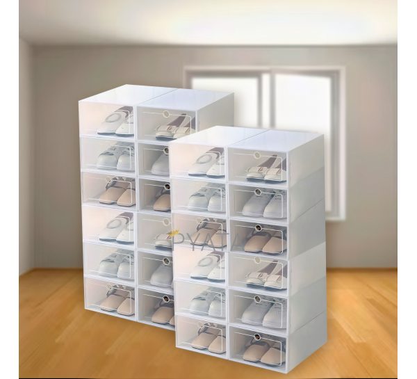 Шкаф складной пластиковый для обуви B12-01 Белый 24 секции/HA-360