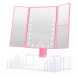 Зеркало для макияжа с 22 LED подсветкой розовое/205