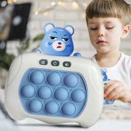 Детская электронная развивающая игровая консоль-головоломка поп ит  Quick Push Care Bears  №221В Голубой (КК)
