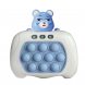 Детская электронная развивающая игровая консоль-головоломка поп ит  Quick Push Care Bears №221В + мягкая игрушка Мишка Care Bears Голубой (КК)