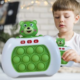 Детская электронная развивающая игровая консоль-головоломка поп ит  Quick Push Care Bears  №221В Зеленый (КК)