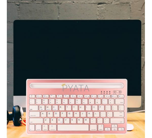 Ігрова клавіатура з RGB-підсвічуванням і підставкою для телефона AOASMODE L M-1000 USB Рожева/626/VEN0327