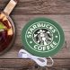 Подставка для чашек с подогревом USB выход Starbucks Зеленый /MH - 271/237