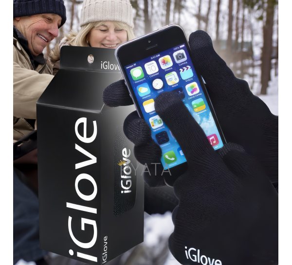 Зимові сенсорні рукавички для сенсорних телефонів Gloves Чорний (205)