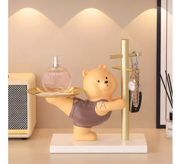 Сувенирная декоративная подставка фигурка под ключи Медведь BN-205 (WAN)