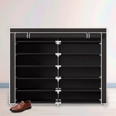Складной тканевый шкаф-органайзер для хранения вещей и обуви на 12 секции T2712 Черный (N-3)