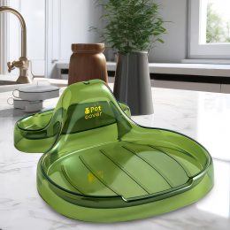 Настольный кухонный пластиковый держатель для крышек 50208-0045 Зеленый (WAN)