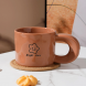 Керамическая чашка с рисунком и ручкой 0226 Оранжевый (WAN)