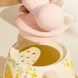 Керамічний чайний набір із двох чашок та чайник 0213 Рожевий бант (WAN)