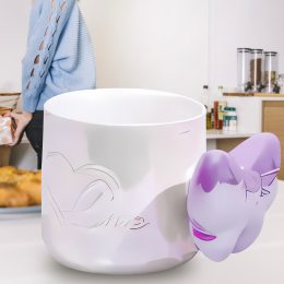 Керамическая чашка с надписью "Love" и ручкой 0206 Фиолетовый (WAN)