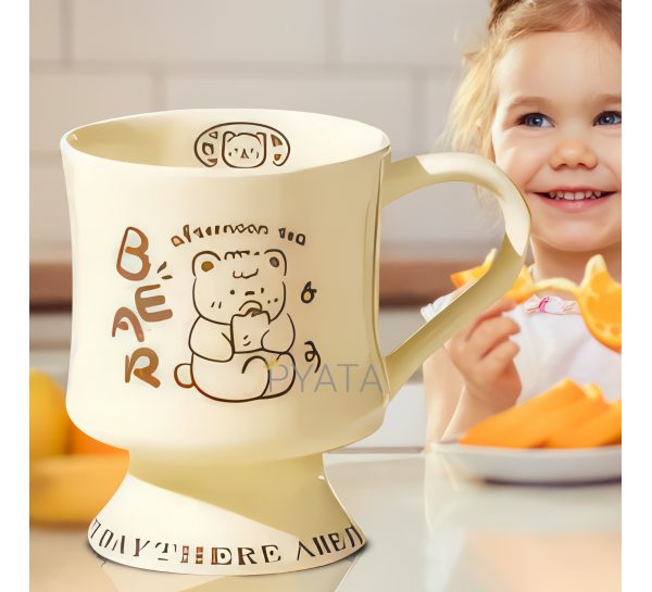 Керамическая чашка с надписью "Dog" и рисунком 0205 Медведь, Коричневый (WAN)