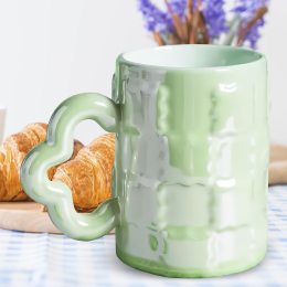 Керамічна чашка з ручкою 0201 Зелений (WAN)