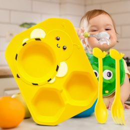 Дитячий столовий набір посуду "Бджілка" 50208-0100 Жовтий (WAN)