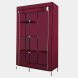 Складна каркасна тканинна шафа для одягу та взуття Storage Wardrobe 98105 Бордова 105х45х175 (N-17)