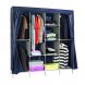 Складной тканевый шкаф для одежды Storage Wardrobe 88165 на 4 секции Синий/N-2
