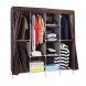 Складной тканевый шкаф для одежды Storage Wardrobe 88165  на 4 секции Коричневый/N-2
