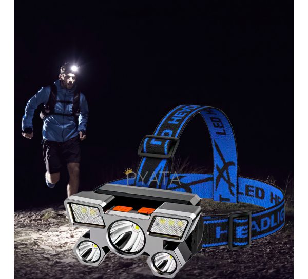 Ліхтар світлодіодний налобний універсальний акумуляторний 5 Core Led Rechargeable Headlamp Синій/205