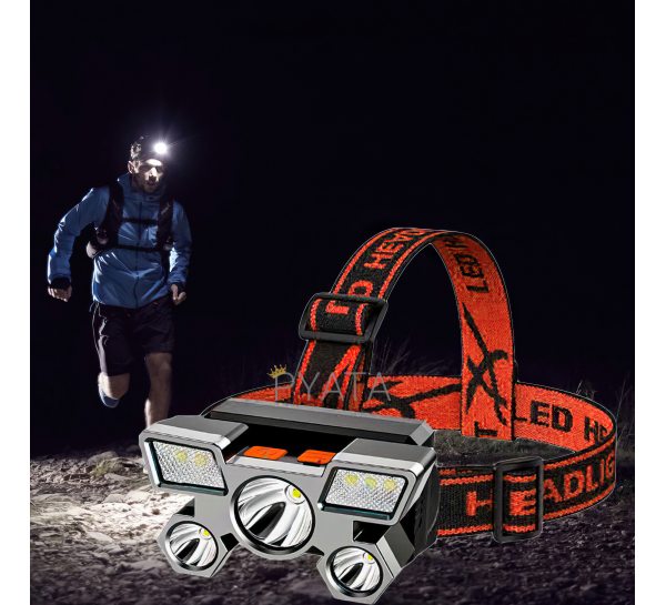 Фонарь светодиодный налобный универсальный аккумуляторный 5 Core Led Rechargeable Headlamp Оранжевый/205