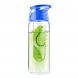Спортивна фітнес-пляшка для води та напоїв з відділенням для фруктів Fruit Bottle 700 мл Синій