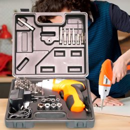 Електро викрутка шуруповерт Tuoye Tools 45 предметів у кейсі (AMN)