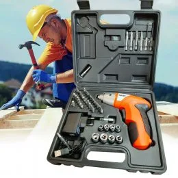 Электроотвертка шуруповерт Tuoye Tools 45 предметов в кейсе