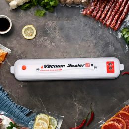 Кухонный вакуумный упаковщик пищевых продуктов Vacuum sealer E Белый/205