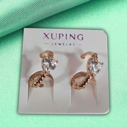 Серьги "Xuping" с белыми кристаллами 635