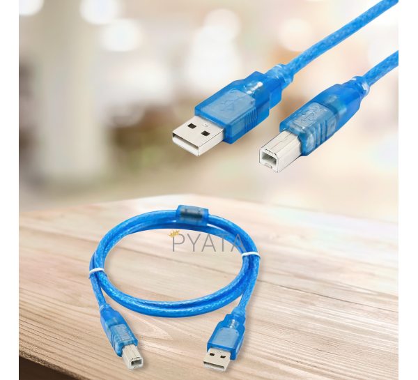 Кабель USB AM-BM 1.5м синий/206