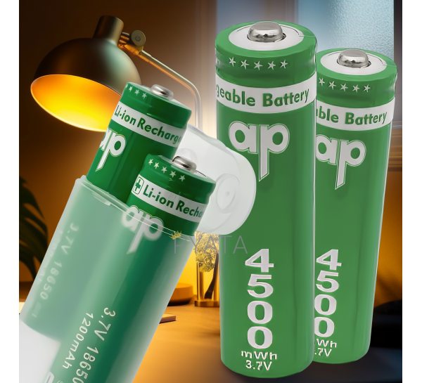 Акумуляторні батарейки AP 18650 Li-ion 2400 mAh 3.7V (2 шт) в кейсі/AMN