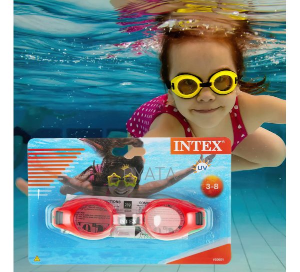 Окуляри для підводного плавання INTEX 55601 3-8 РОКІВ Червоний/LM