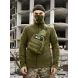 Мужской набор 3в1 многофункциональная вместительная сумка-слинг через плечо + защитные антибликовые очки + ремень Хаки