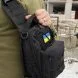Чоловічий комплект сумок багатофункціональна містка сумка-слінг через плече + сумка на стегно Чорний