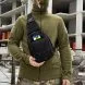 Чоловічий комплект сумок багатофункціональна містка сумка-слінг через плече + сумка на стегно Чорний