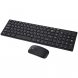 Набір бездротова клавіатура + мишка та силиконова накладка KeyBoard K-06 Чорна/206