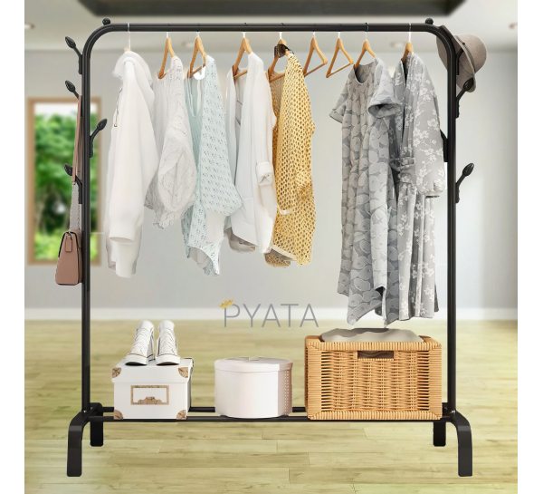 Металева стійка-вішалка для одягу Clothes Rack TW603 Чорний 