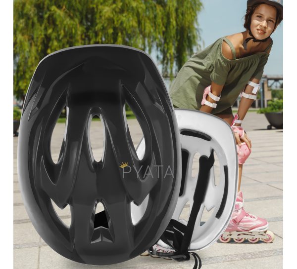 Дитячий захисний шолом для катання на роликах, велосипеді, самокаті 7+років Helmet s506 Чорний (ARSH)