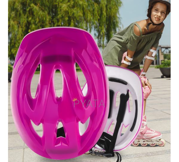 Детский защитный шлем для катания на роликах, велосипеде, самокате 7+лет Helmet s506 Розовый (ARSH)