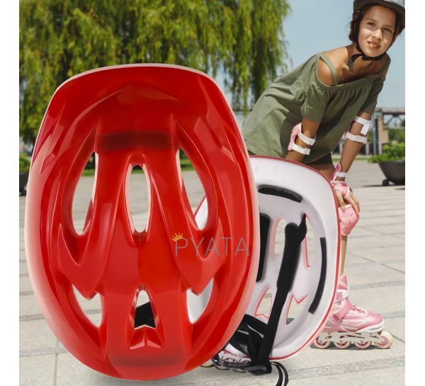 Дитячий захисний шолом для катання на роликах, велосипеді, самокаті 7+років Helmet s506 Червоний (ARSH)