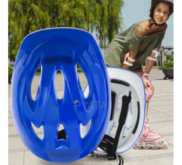 Дитячий захисний шолом для катання на роликах, велосипеді, самокаті 7+років Helmet s506 Синій (ARSH)