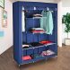 Складной каркасный тканевый текстильный шкаф на 3 секции Storage Wardrobe 88130 Синий (N-14)