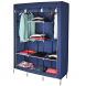 Складной каркасный тканевый текстильный шкаф на 3 секции Storage Wardrobe 88130 Синий (N-14)