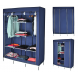 Складной каркасный тканевый текстильный шкаф на 3 секции Storage Wardrobe 88130 Синий (N-14)