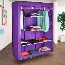 Складна каркасна тканинна текстильна шафа на 3 секції Storage Wardrobe 88130 Фіолетовий (N-14)